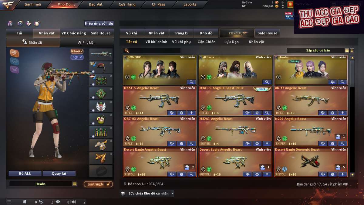 shop acc cf uy tin gia re